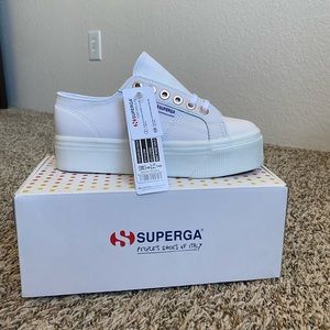 Brand new Superga white sneakers, size 38